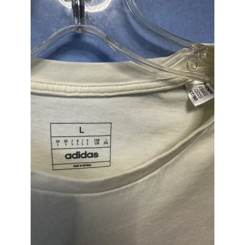 New Adidas Golf Go-To Crest Graphic Long Sleeve T-Shirt 100% Cotton‎ Size L